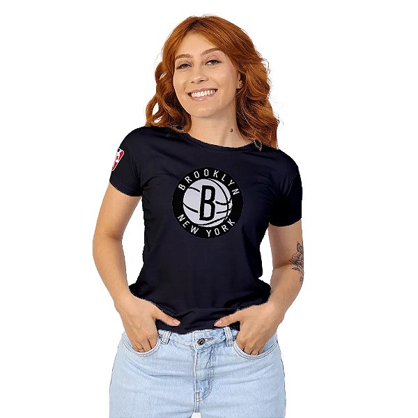Camiseta Baby Look Brooklyn Nets