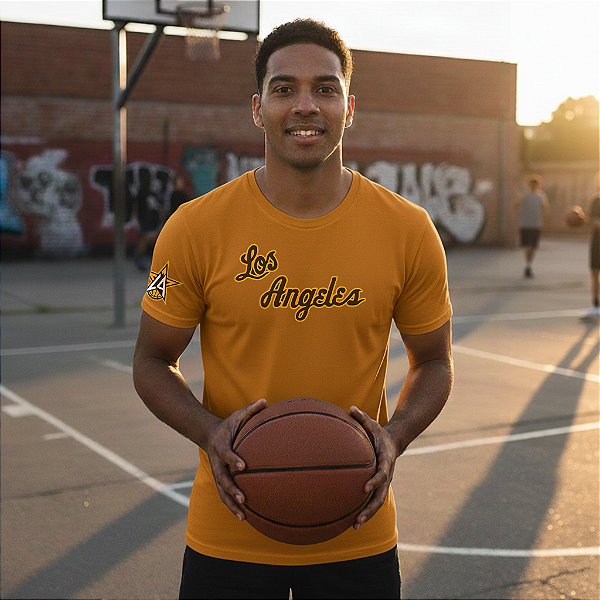 Camiseta Algodão Peruano Los Angeles Lakers
