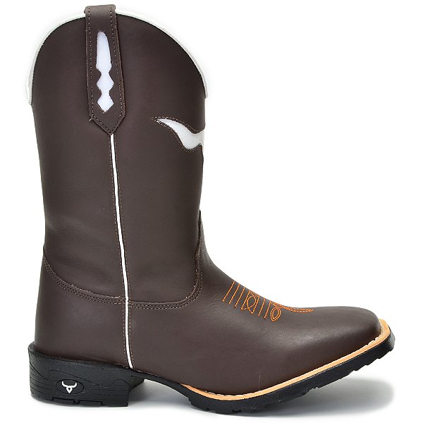 Bota Texana Cano Longo Country Rodeio Brete Boots 100% Couro Legítimo