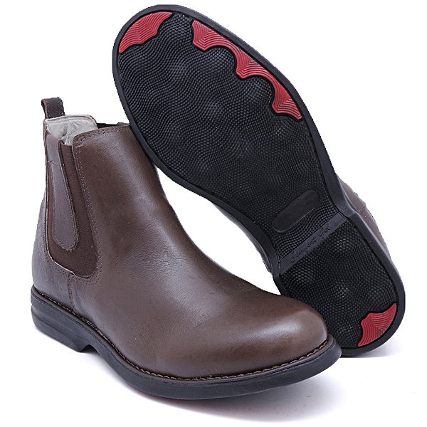 Botina Chelsea Masculina de Couro Legítimo Pra Roça RE 1500 Brete Boots