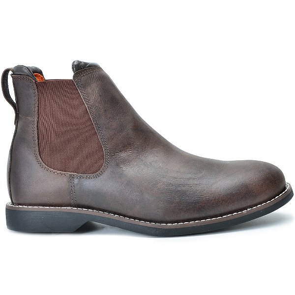 Botina Chelsea Masculina de Couro Legítimo Pra Roça DI 2000 Brete Boots