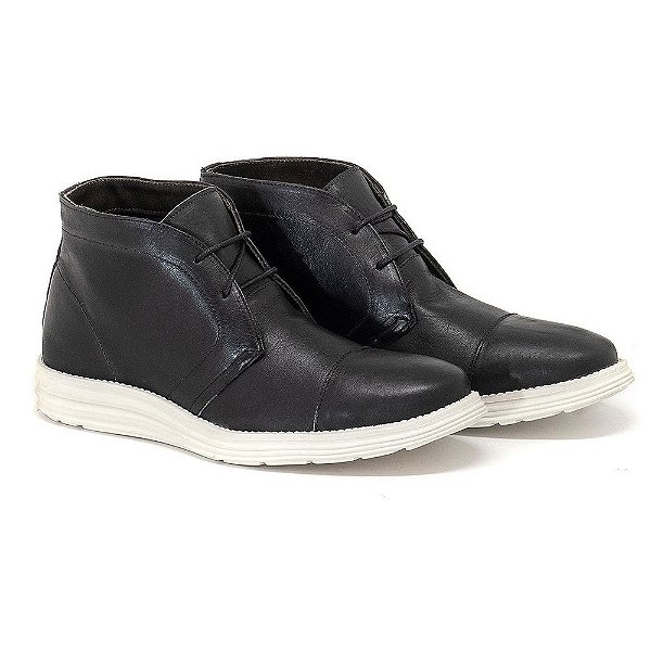 Coturno Masculino de Couro Camurça Macio Cano Curto 3000 Brete Boots