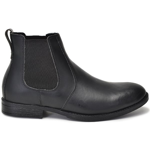 Botina Chelsea Masculina XE Couro Legítimo Macia Moderna Brete Boots