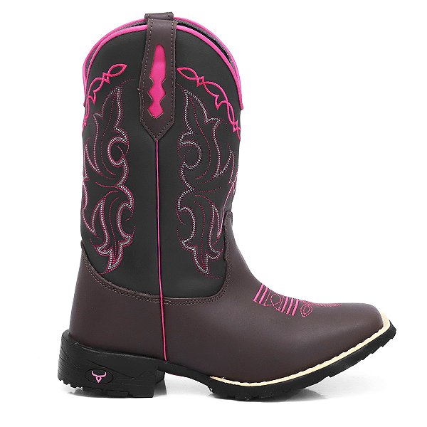 Bota Texana Cano Longo Feminina Cara de Boi Country Brete Boots