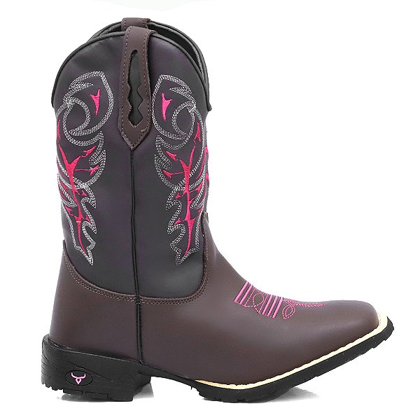 Bota Texana Cano Longo Feminina Cara de Boi Country Brete Boots