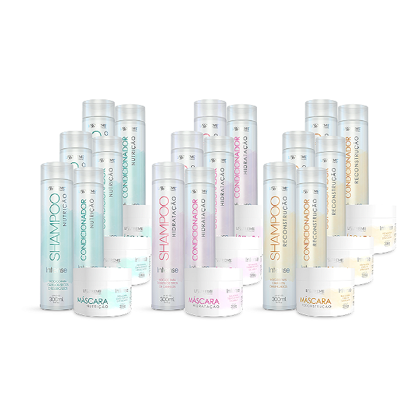 3 Kits de cada Cronograma Lisstreme 300ml (Nutrição, Hidratação e Reconstrução) - Lisstreme Profissional