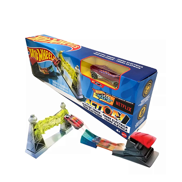 Pista Hot Wheels Torre Elétrica Com Carro