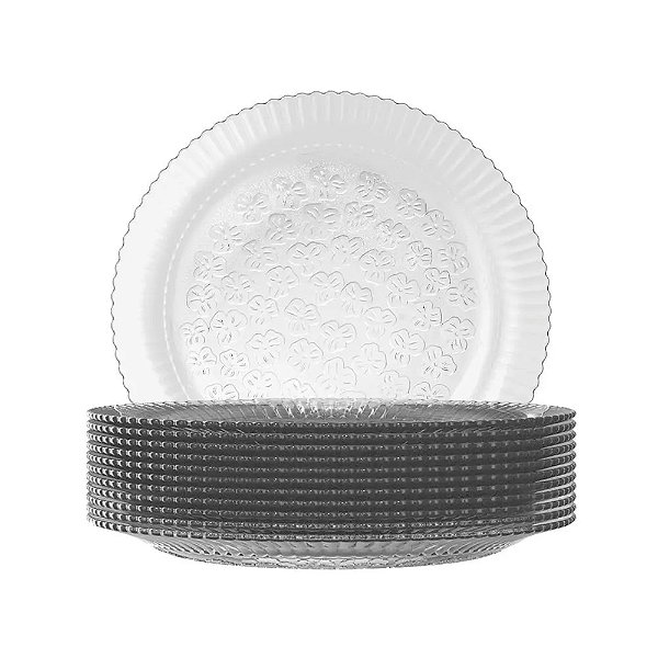 6 Pratos de Vidro Duralex 22,4 cm