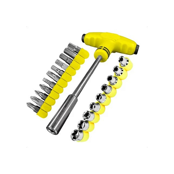 Kit Jogo de Chaves T com 20 Pontas