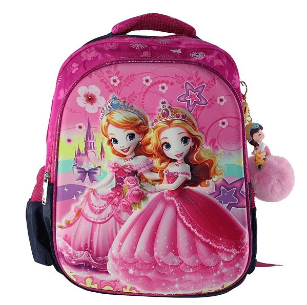 Mochila Escolar Princesas 3D