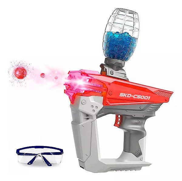 Super Metralhadora de Gel Blaster Vermelha