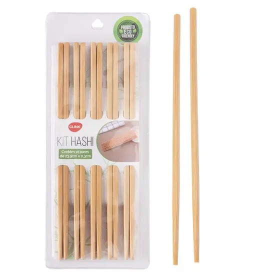 Kit 10 Pares Hashi Clink Comida Japonesa