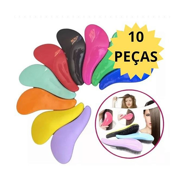 Kit 10 Escova Para Cabelo Mágica
