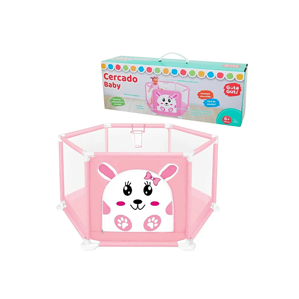 Cercadinho Baby Rosa 125cm