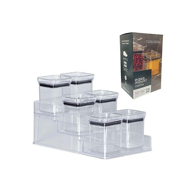 Kit Porta Tempeiros Lumini 7 Peças