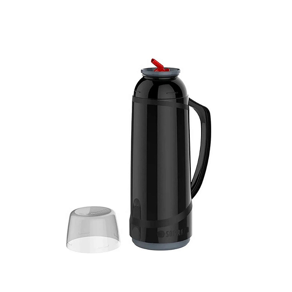 Garrafa Térmica 1L Cristal Soprano Preta