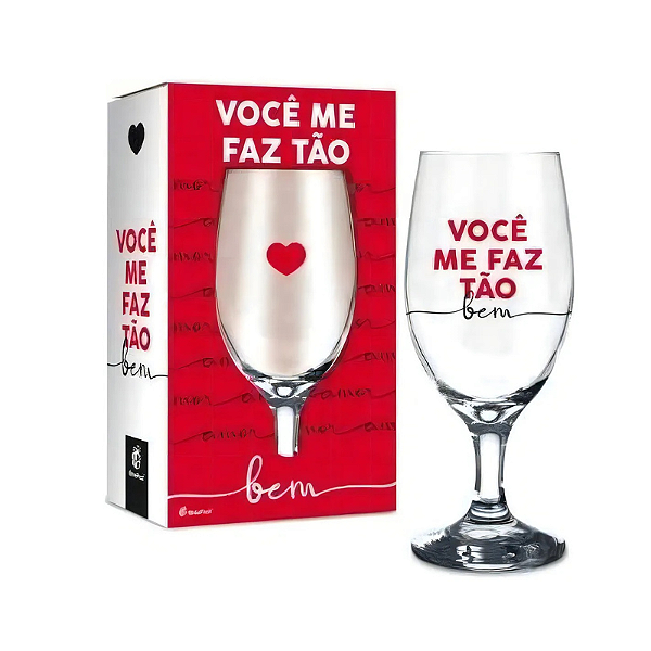 Taça Windson 330ml  Você Me Faz Tão Bem