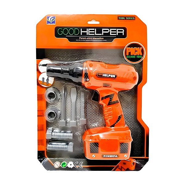 Kit Parafusadeira de Brinquedo com Acessorios