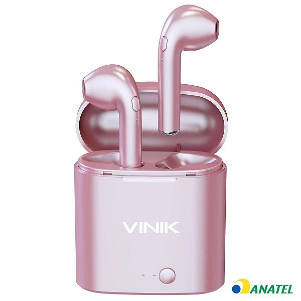 Fone de Ouvido Sem Fio Vinik Easy W1+ Tws Rosa