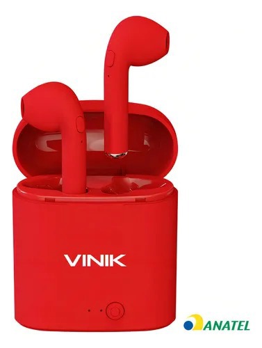 Fone de Ouvido Sem Fio Easy W1 +Tws Vermelho