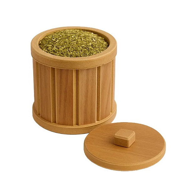 Pote Erva Mate Marrom em MDF