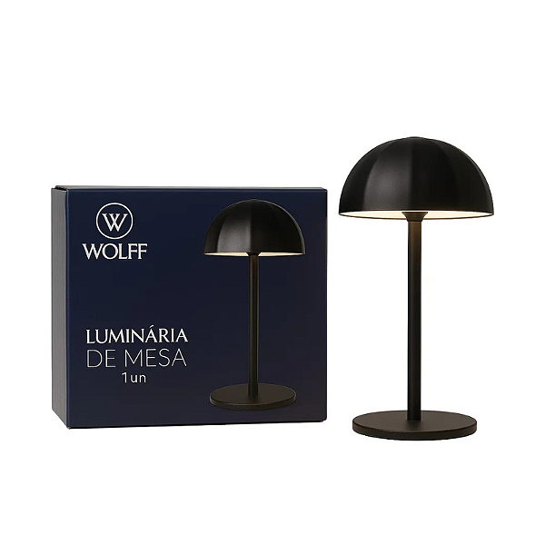 Luminária de Mesa Led 3 tons Touch Wolff