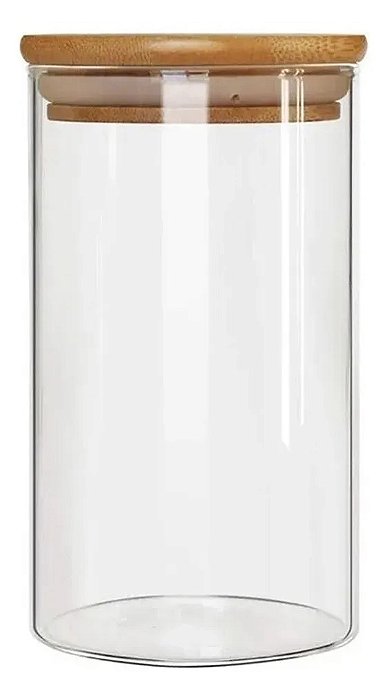 Pote Hermético Tampa de Bambu 800ml