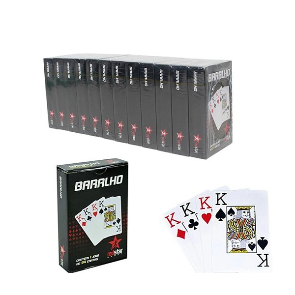 Kit 12 Baralhos de Truco Red Star
