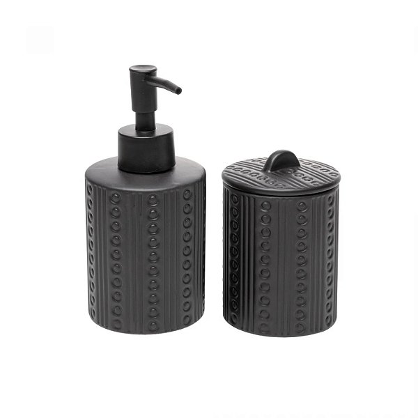 Conjunto para Banheiro 2 Pçs Lyor Preto