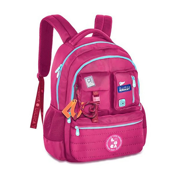 Mochila Escolar Infantil Rosa Luluca
