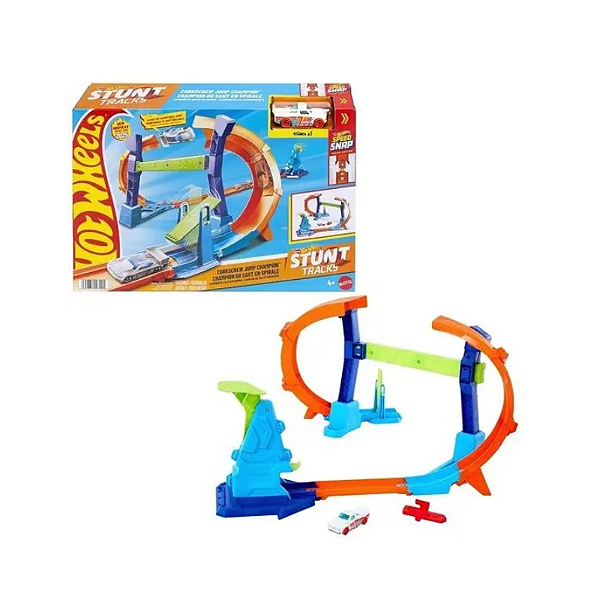 Pista HotWheels Campeão de Salto Corkscrew