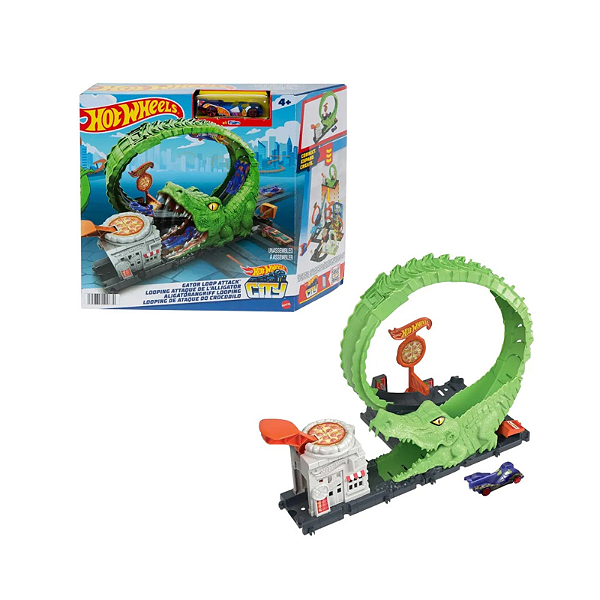 Pista HotWheels City Ataque de Crocodilo