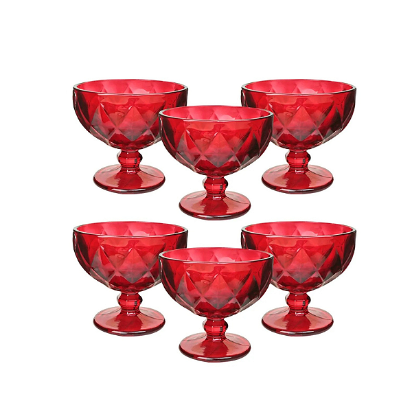 Conjunto de Taças 400mL Vermelho