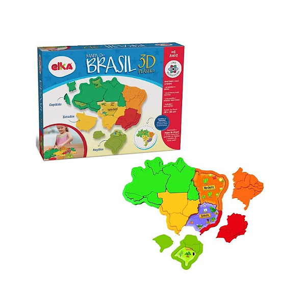Brinquedo Mapa do Brasil 3D