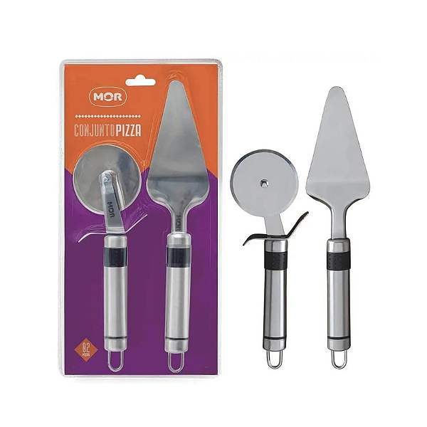 Conjunto de Pizza Aço Inox Mor