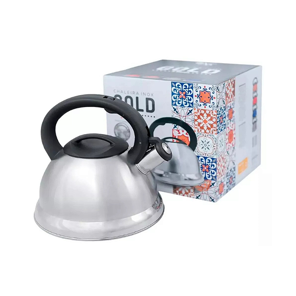 Chaleira 3L Prata Inox Gold A5