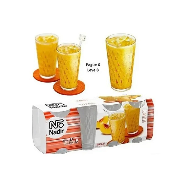 Jogo 8 Copos 350mL Vitrage