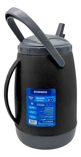Garrafa Térmica 2,5L Tereré Soprano Preta