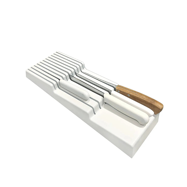 Organizador de Facas 2 em 1 Branco