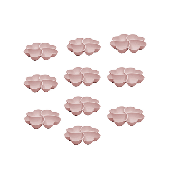 Kit 10 Petisqueira Lines Bambu Lyor Rosa