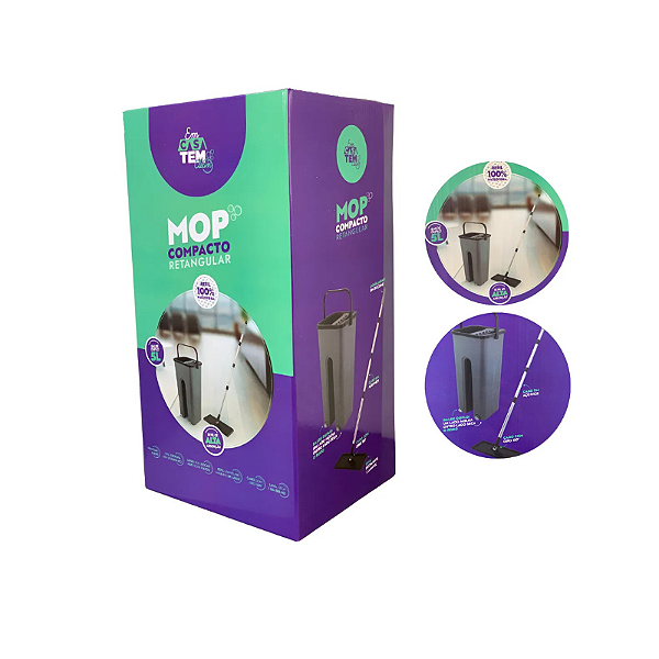 Mop Compacto Retangular Lava e Seca