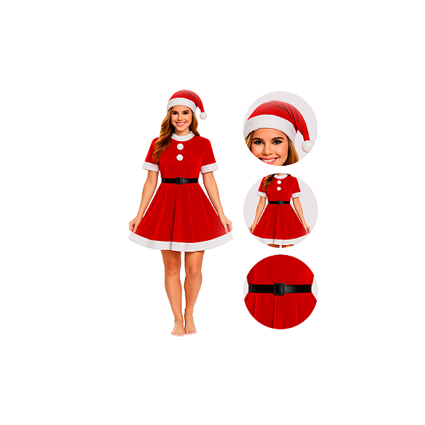 Fantasia Mamãe Noel Natal
