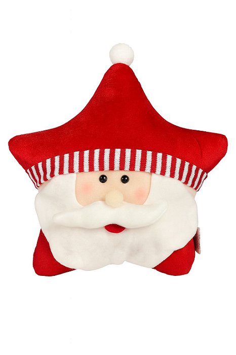 Almofada Decorativa Estrela Papai Noel