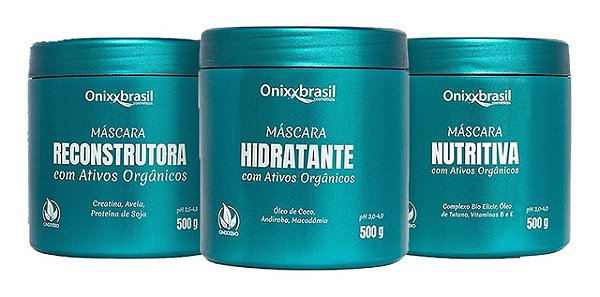 Cronograma Capilar Orgânica e Biodegradável - 500g cada | Hidratação, Reconstrução e Nutrição