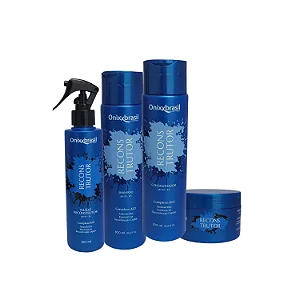 Kit Reconstrutor Completo - Shampoo 300ml + Condicionador 300ml + Máscara 250g + Fluído Reparador 240ml