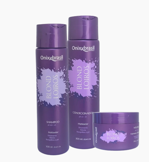 Blond Loiros - Kit Shampoo + Condicionador + Máscara | Matiza cabelos loiros, grisalhos, vermelhos e com mechas