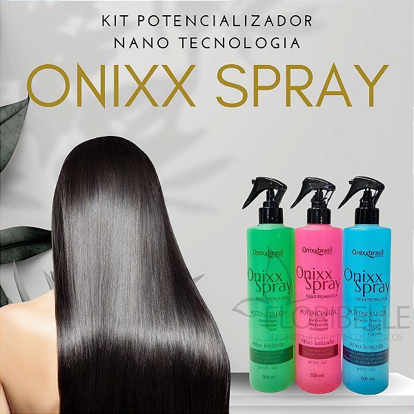 KIT- Onixx Spray Nano Tecnologia 500ml - Cabelos Com Química