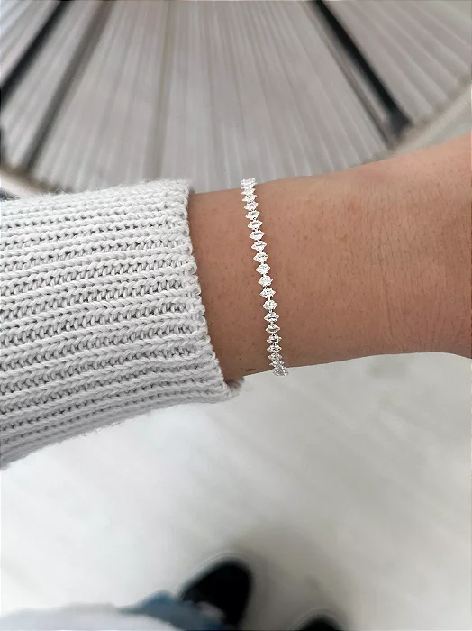 Pulseira navetes cristais