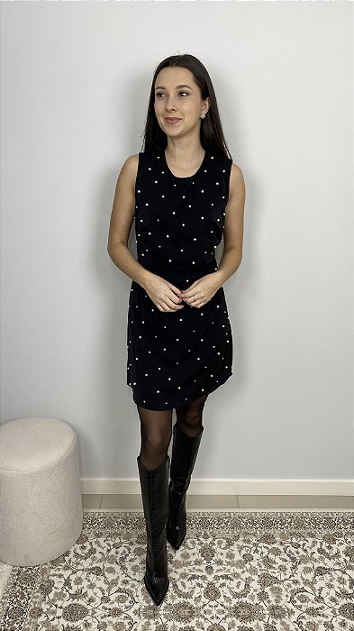 Vestido Tubinho Com Aplicações