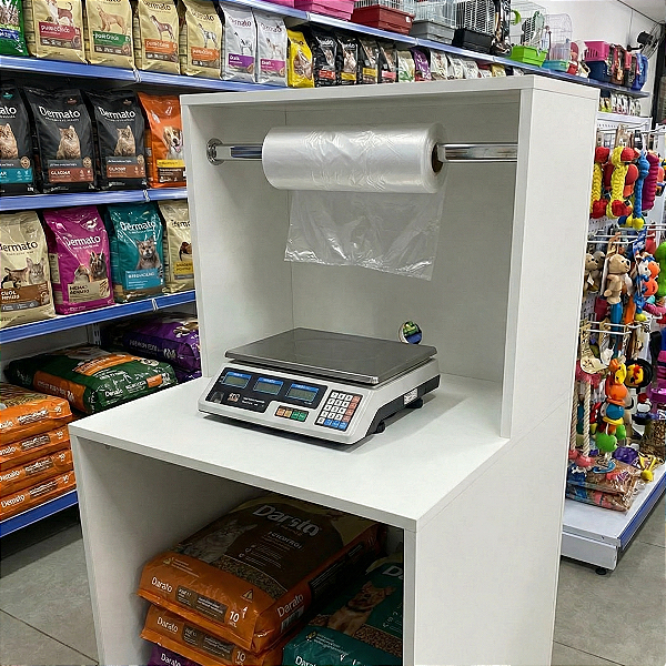 Balcão para Balança Comércio Lojas Agro Pet Shop Branco Cód.201